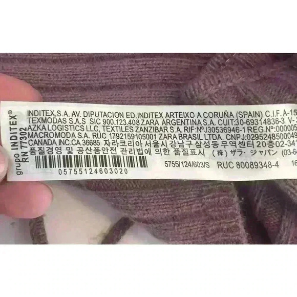 Zara Ribbed Knit Top Trf Purple V-Neck Straps Size Small - Picture 5 of 8